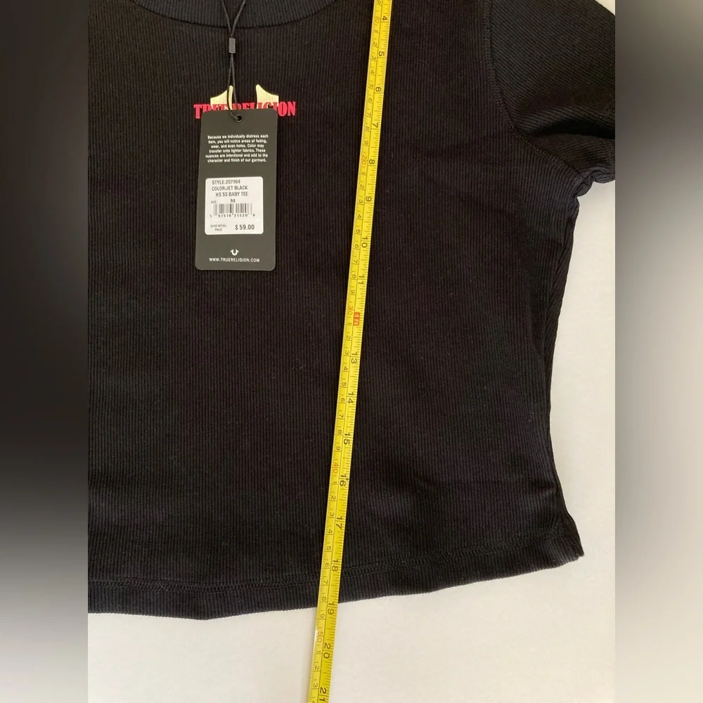 True Religion | NWT Women’s Baby Tee Ribbed Crop Top - Picture 8 of 8